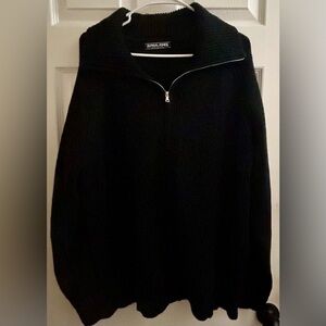 Elegant Black Zippered Sweater